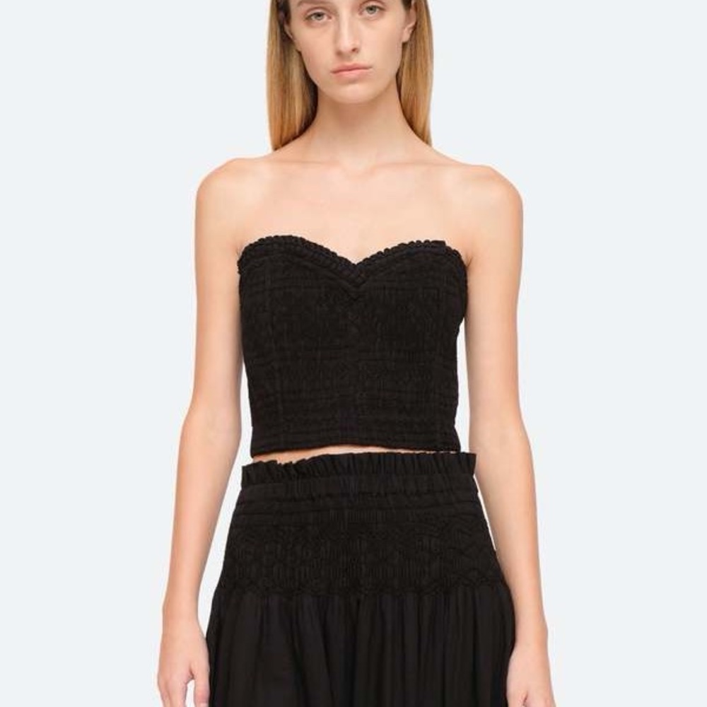Sea New York Willa Hand-Smocked Strapless Bustier Top - Size 8 - NWT